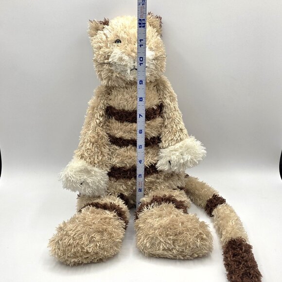 Jellycat Medium Bunglie Kitten Stuffed Plush Tan Brown Stripes Long Tail Retired - Picture 5 of 12